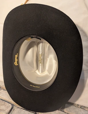 Bailey Negro "Phoenix" XX Lana Sombrero Vaquero Forro Blanco Talla 7 5/8 Hecho en EE. UU. Foto 1 de 4
