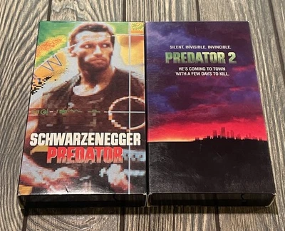 Predator 1 and Predator 2 VHS Tapes Lot Of 2 Set Arnold Schwarzenegger VHS Tape Foto 1 de 4