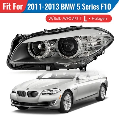 For 2011-2013 BMW 5 Series 528i 535i F10 Halogen Headlight with Bulb Left Driver Foto 1 de 4