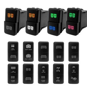 Interruptor basculante de doble botón 12V LED doble para Toyota 4Runner Hilux RAV4 Prado - Imagen 1 de 18