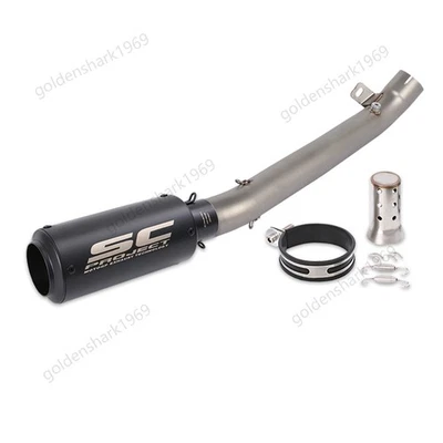 Silenciador silenciador tubo medio negro 61 mm puntas escape para Suzuki GSXR1000 2009-2011 Foto 1 de 4