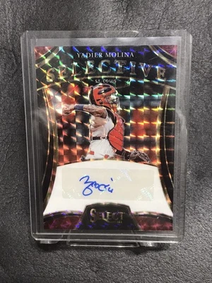 2021 Select Panini Selective Yadier Molina 1/1 One Of One Baseball Card Insert - Image 1 of 4