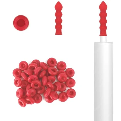 40 Pcs Caulk Caps, Red Caulk Saving Cap, Caulking Saver Cover, Finishing Tool Tu - Image 1 of 4
