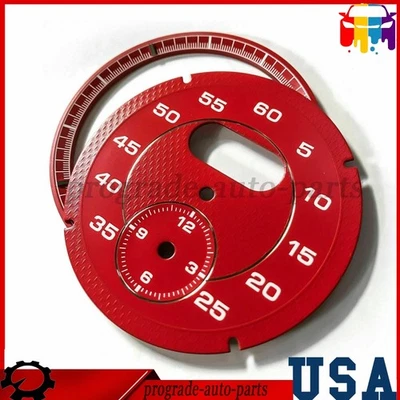 Red Dial Clock Gauge Chrono Fit Porsche Cayman 911 Macan Cayenne Boxster Panamer Foto 1 de 4