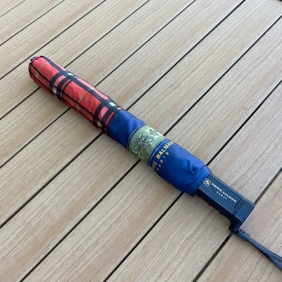 Складной зонт Pierre Balmain • красный клетчатый • конный • с рукавом - Изображение 1 из 4