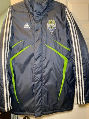 Adidas Seattle Sounders Insulated Parka Jacket Size M Pre-owned - Image 1 of 4