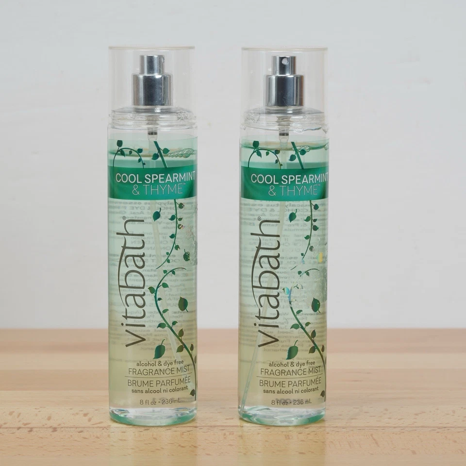 2x Vitabath Cool menta verde y tomillo spray corporal 8 oz sin colorante sin alcohol Foto 1 de 4