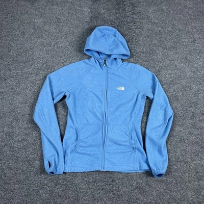 Chaqueta para mujer The North Face pequeña azul TKA 100 polar cremallera completa sudadera con capucha agujero para el pulgar Foto 1 de 4