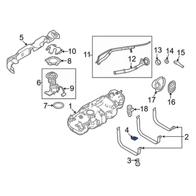 For Lincoln Navigator 2009-2014 Lincoln W520834S439 Fuel Tank Strap Nut - Изображение 1 из 2