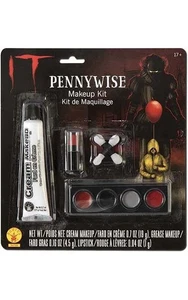 LICENCIA PENNYWISE 'IT' PELÍCULA MAQUILLAJE PAYASO DE MIEDO HALLOWEEN ACCESORIO DE DISFRAZ - Imagen 1 de 2