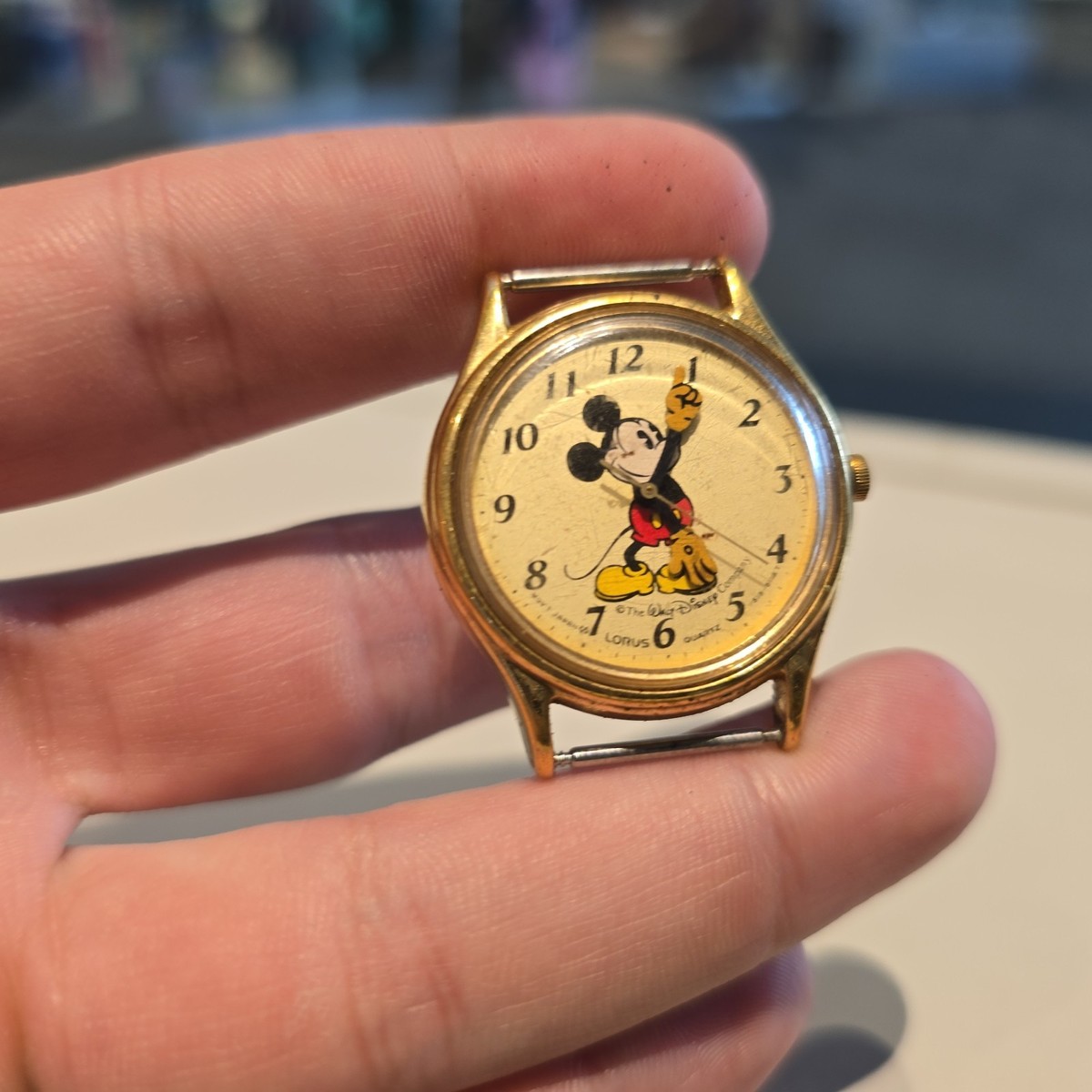 【希少】LORUS QUARTZ ディズニー　懐中時計 Mickey Mouse Watch Lorus Quartz Day Date Wrist Watch Japan