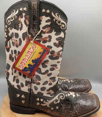 Botas Durango Para Mujer 9.5 M Crush Cuero Leopardo Vaquera Western DCRD129 Foto 1 de 4