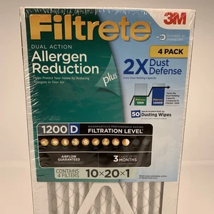 Filtro de defensa contra polvo Filtrete Dual-Action Micro Allergen Plus 2X (4 paquetes) - Imagen 1 de 8