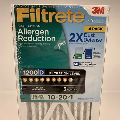 Filtrete Dual-Action Micro Allergen Plus 2X Dust Defense Filter (4 Pk.) - Image 1 of 4