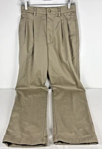 Banana Republic Chinos Khaki Men’s 28R Pleated 100% Cotton Dress Pants - Picture 1 of 12