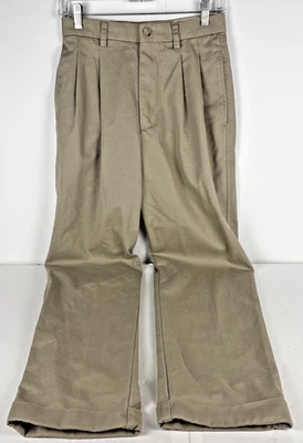 Pantalones de vestir Banana Republic chinos caqui para hombre 28R plisados 100 % algodón Foto 1 de 4
