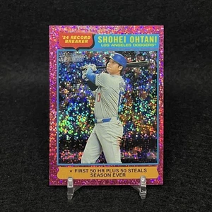 2025 Topps Heritage Shohei Ohtani MLB Pink Pulsar Record Breaker Karte - Bild 1 von 2