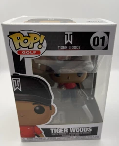 (1) New Authentic Funko POP Golf  Tiger Woods  Red Shirt 01 w/ Protector - Picture 1 of 5