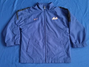 Youth Boys Windbreaker Size 6 Nike Full Zip Lightweight Jacket MLB New York Mets - Picture 1 of 7