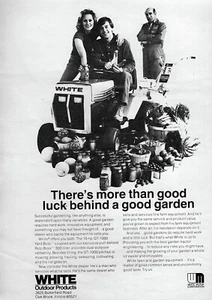 Tractor de jardín GT-1000 1975 blanco ""Más que buena suerte"" anuncio original - Imagen 1 de 1