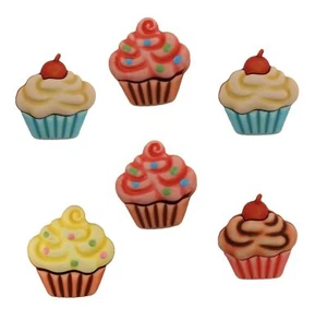 Buttons Galore Sweet Delights Craft & Sewing Buttons - Cupcakes - Set of 3 Cards - Picture 1 of 2