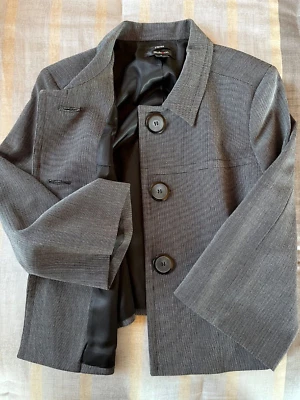 Beautiful Style & Co. 裁剪秋千西装外套! 黑白人字形,8 码! — 第 1/4 张图片