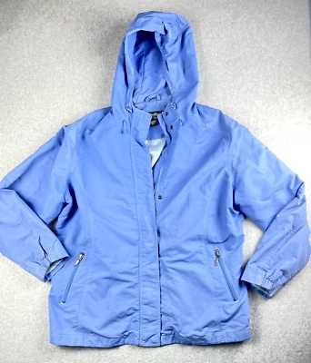 Eddie Bauer Jacket Mens XXL Blue Parka Windbreaker Hoodie Outdoor Hiking - Image 1 of 4