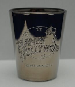 Planet Hollywood ORLANDO Chrome Finish w/Sparkles Pre Owned Shot Glass