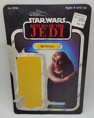 1983 Оригинальный/подлинный Kenner Star Wars ROTJ Bib Fortuna 65-Back Карточка в коробке!* Читать - Изображение 1 из 4