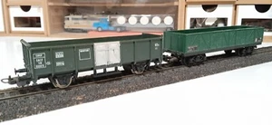 HO JOUEF / LIMA LOT DE 2 X WAGONS TOMBEREAU SNCF NO ROCO - Imagen 1 de 7