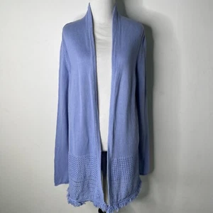 Lilly Pulitzer #004760 Women's Light Purple Knit 100% Cotton Cardigan Size Large - Picture 1 of 14