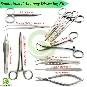 Anatomy Dissection Kit Veterinary Scissors Surgical Suture Hemostatic Forceps - Picture 1 of 10