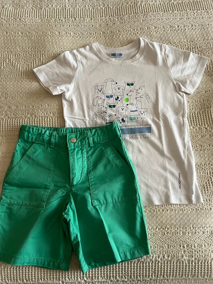 Jacadi Boy's T恤和短裤套装,尺寸 T8 — 第 1/4 张图片