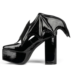 Jeffrey Campbel BATTY Halloween Platform Pump Removable Bat Wings Size US 9.5 - Picture 1 of 5