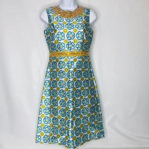 Tory Burch Annette Silk Dress Limited David Hicks Floral Edition Sz 12 NEW $498 - Picture 1 of 11