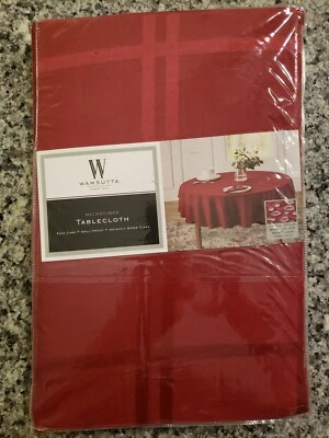 NEW Wamsutta Spill Proof 52 in. x 52 in. Square Microfiber Tablecloth - Ruby - Image 1 of 3