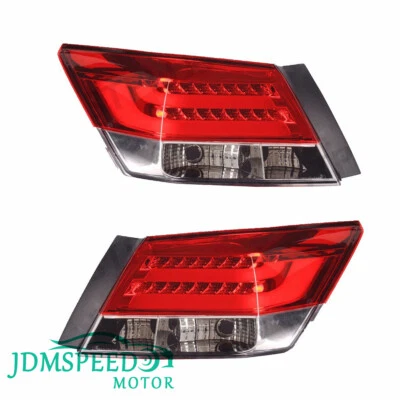 Rear Led Brake Tail Lights Fit For 2008-2012 Honda Accord 4 Door Sedan Set of 2 - Image 1 of 4