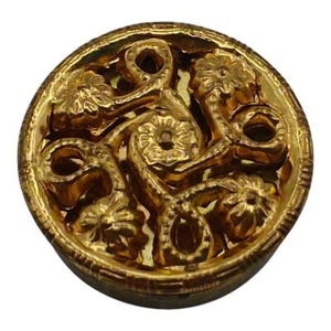 VTG RARE ROME Gold LARGE NONY NEW YORK FANCY Button Cover - Picture 1 of 8