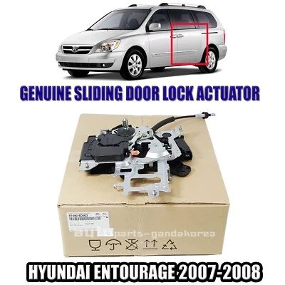 FEDEX⭐ACTUADOR CERRADURA PUERTA CORREDERA LIBRE TRASERO IZQUIERDO PARA HYUNDAI ENTOURAGE 2007-2008 Foto 1 de 4