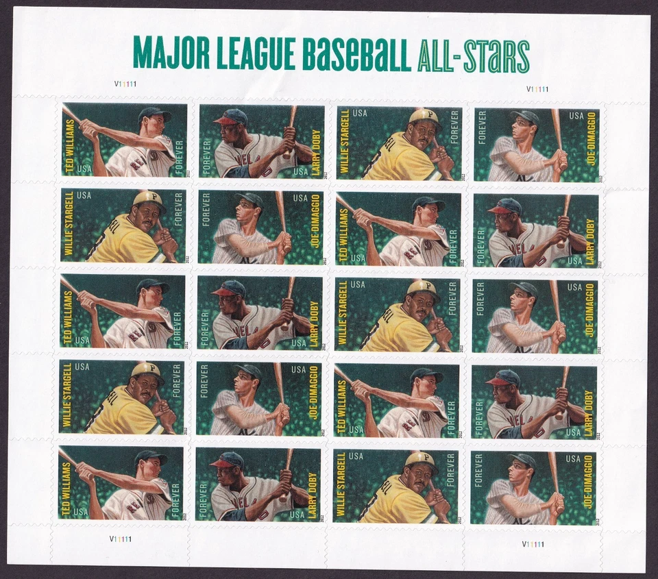 Scott #4697b MLB All Stars Sheet of 20 Stamps - MNH - Image 1 of 1