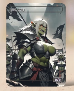 2x Custom Anime Card Magic Gathering ORC ARMY Tokens #2 MTG Free UK🚚 - Picture 1 of 4