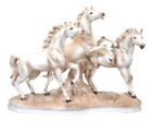 Vintage Large Three Stallions Running Figurine