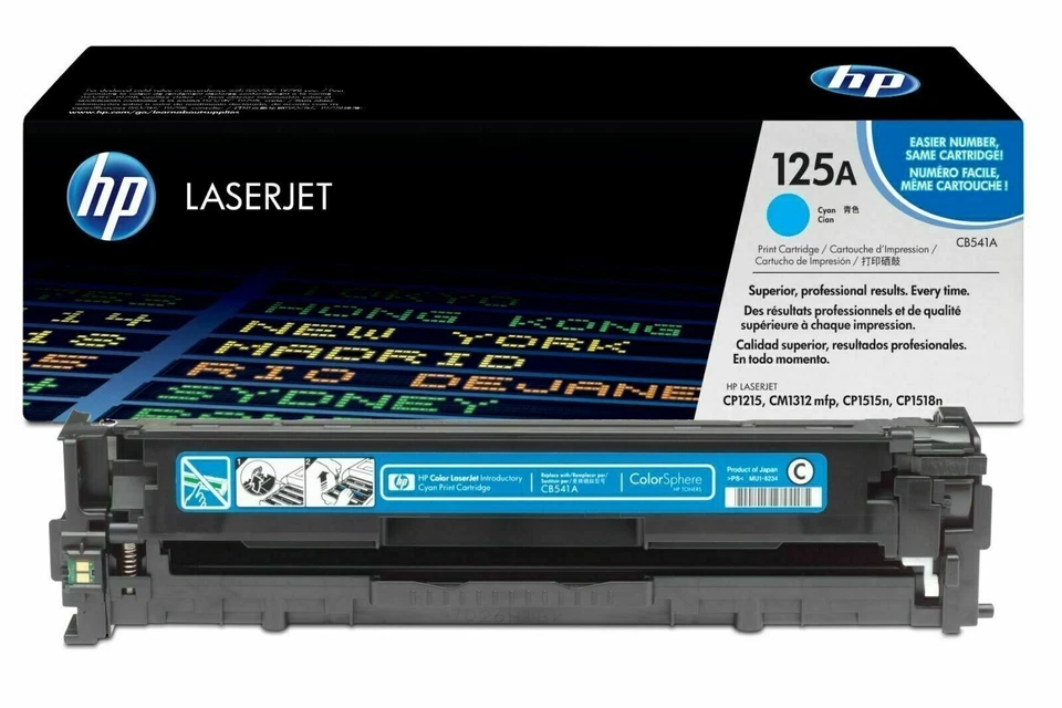 🔥 Cartucho de tóner cian original HP CB541A (125A) - Sin caja (IVA Inc) 🔥 Foto 1 de 1