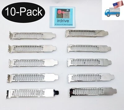 NEW 10-Pack Chrome PC Case Air Ventilated Addon Card Expansion Slot Cover Plates - Image 1 of 4