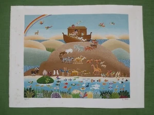 HEINZ SEELIG NOAH'S ARK SIGNED & NUMBERED 86/ 250 PRINT ON REEVES BFK - Picture 1 of 12