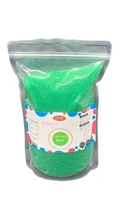 (11.89 EUR/kg) 1 KG Colored Sugar Aroma Sugar for Cotton Cotton Apple Green - Picture 1 of 1