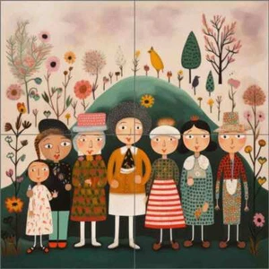 Figurative Fliese Backsplash Lazar Studio Vielfalt Kunst Keramik Wandbild OB-LAZ21-1 - Bild 1 von 6