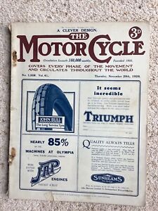 The Motor Cycle Magazine Nov. 29th. 1928