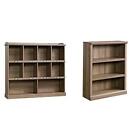  Barrister Lane Cubby Bookcase/ Book Shelf Bookcase + 3-Shelf Bookcase Salt Oak