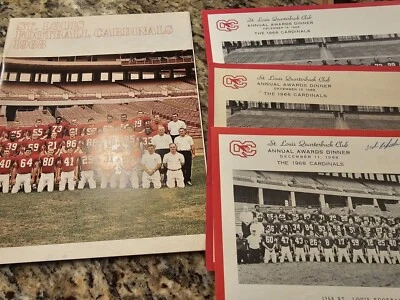 Vintage 1968 St. Louis Football Cardinals Program, Autographs Wheeler, Hammack - Image 1 of 4